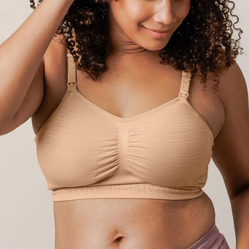 Kindred Bravely Sublime Hands-Free Pumping & Nursing Bra In Beige Size L Minimal